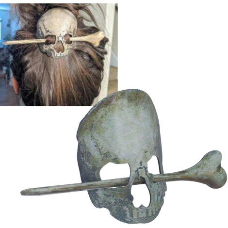 [Halloween-Haarspange] Wiederverwendbare, verzierte Haarspange aus Eisen, klein und zart – Festliche Totenkopf-Haarspange für Partys, Bars und Zuhause (1/5)