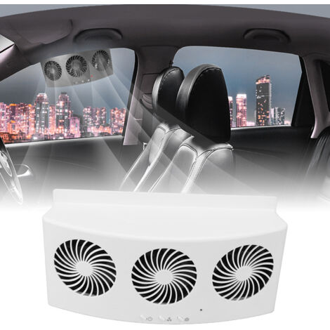 Ventilador para coche con 3 puertos USB, 4000 RPM, 2 velocidades, disipación de calor eficiente y bajo nivel de ruido, material ABS. (1/5)