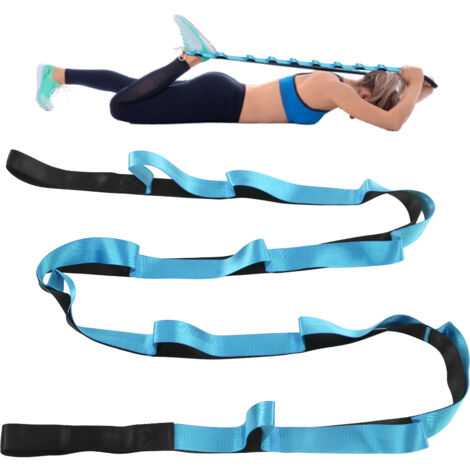 Elastischer Fitness-Pilates-Yoga-Gurt aus blauem Nylon für Heimtrainingsgeräte, 205 g (1/5)