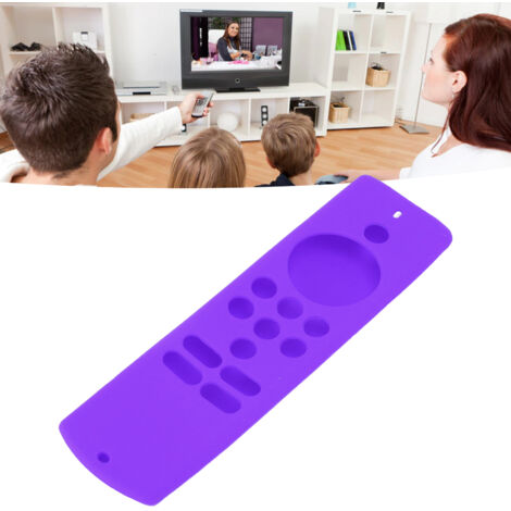 Schutzhülle für die Fire TV Stick Lite Fernbedienung – Rutschfeste Silikonhülle mit Sicherheitskordel – Lila – 20 g (1/5)