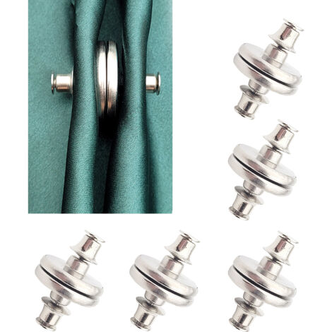 Set magnetischer Gardinenknöpfe. Robuste Magnetknöpfe aus einer Legierung, sofort einsatzbereit, ideal zum Befestigen von Gardinen, Tischdecken und Duschvorhängen. Verfügbare Größen: 17 mm, 20 mm, 25 (1/5)