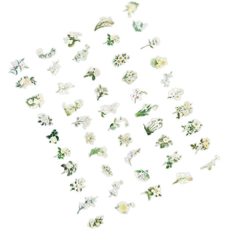 Selbstklebende Naturblumen-Aufkleber – Aufkleber für Tagebücher, Scrapbooking & DIY-Karten – 100er-Packung (1/5)