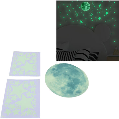 Vinilo decorativo de PVC con diseño de planeta luminoso para decorar habitaciones infantiles y de bebés. (1/5)