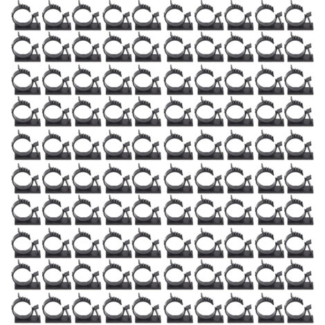 [Kabelmanagement-Clips] YX [0810] [Verstellbar selbstklebend]Packung mit 100 wiederverwendbaren, selbstklebenden, verstellbaren Kabelclips aus PA66-Nylon (8x10 mm, schwarz), Befestigung ohne Löcher. (1/5)