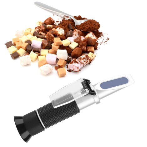 Tragbares Brix-Aluminium-Refraktometer 0-32% Zuckertester für Fruchtsäfte, Wein und Getränke (1/5)