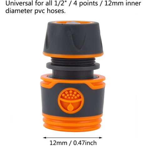 Accesorios de riego: acoplamiento de liberación rápida de 1/2" (12 mm) para manguera de PVC (2 piezas con conexión instantánea). (1/5)
