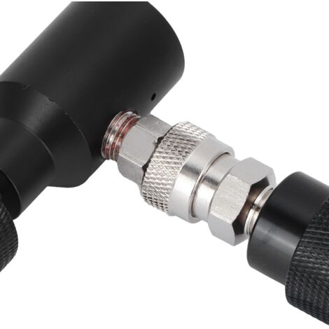 Adaptador de recarga de CO2, conexión para bombona de refresco W21.8-14, negro, para agua con gas, aluminio, 2 juntas.