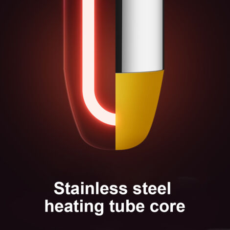 Calentador de inmersión inteligente con control de temperatura, apagado automático y tubo de protección contra quemaduras de acero inoxidable (2500 W, 1,5 m, amarillo, versión de seguridad).