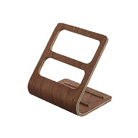 Fernbedienungshalter aus Holz für 2 Personen mit Handyhalterung – Organizer für Fernbedienungen, Fernseher, Hi-Fi-Anlage und Soundbar (15,2 x 12 x 15,2 cm) (1/5)