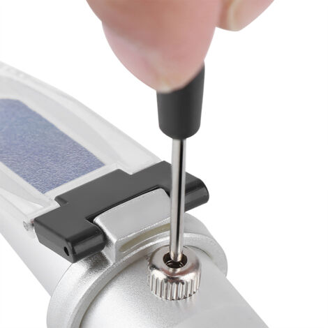 Präzisions-Aluminium-Refraktometer mit Temperaturkompensation, 17 cm, 235 g, mit Stoffpipette, 0–32 % Brix, 1,000–1,130, geeignet für Bier, Wein, Saft und Zucker. (1/5)