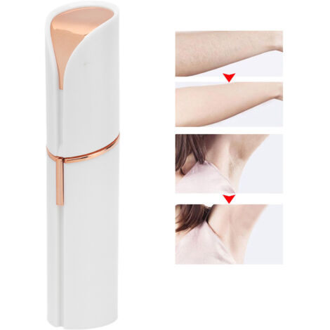 Depiladora facial eléctrica] Depiladora ultraligera con diseño de mini pintalabios, carga USB, afeitadora y depiladora facial para mujeres, color blanco. (1/5)