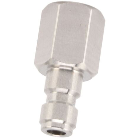 Adaptador de rosca hembra directa BSPP de 1/8" – Acoplamiento de acero inoxidable 304 pulido para cilindros de CO₂, dispositivo de inflado – Excelente resistencia a la corrosión (1/5)