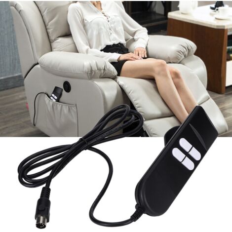 Manuelle Fernbedienung für elektrischen Sessel und Aufstehsofa mit 4 Tasten [Schwarz, ABS, 190 cm] (1/5)