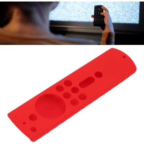 Schutzhülle aus Silikon für Fire TV Stick 4K 2018, rutschfest, stoßfest, mit Trageschlaufe, rote Abdeckung [150 mm] (1/5)