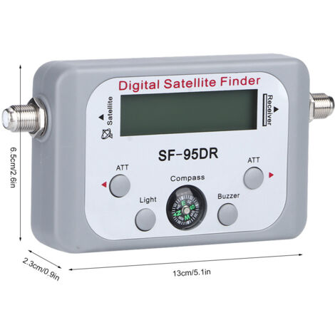 SF-95DR Digitales Satelliten-Signalmessgerät, kompatibel mit DirecTV Dish TV, schwarzes ABS, 148 g