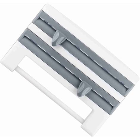 Wandregal für Backpapier, Gewürze und Soßen 3 ABS-Zubehörteile (weiß, blaugrau, khaki) 39 cm x 24 cm Ideal für eine ordentliche Küche (1/5)