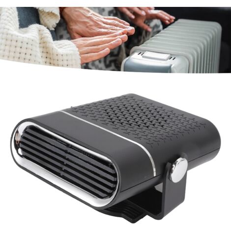 Calefactor portátil para coche – Descongelación rápida del parabrisas – Rotación de 360° – Material ABS – 12V – Negro (1/5)