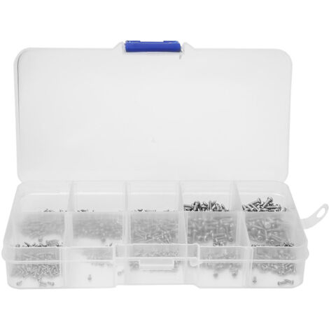 Packung mit 1000 selbstschneidenden Edelstahlschrauben M1 M1.2 M1.4 M1.7 zur Reparatur von Elektronik- und tragbaren Geräten, zylindrischer Kopf. (1/5)
