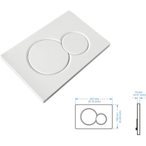 Sistema de control de activación del inodoro Sigma 01 de doble descarga, blanco