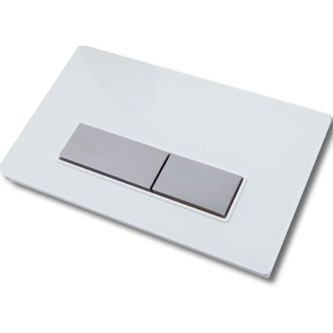 Panel de fregadero Sigma paraCilindros de inodoro – Placa de doble descarga ajustable en color blanco (Sigma)
