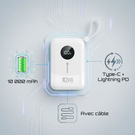 POWER BANK- SIKENAI-Charge rapide 22,5 W-Batterie Externe 10000 mAh (1/5)