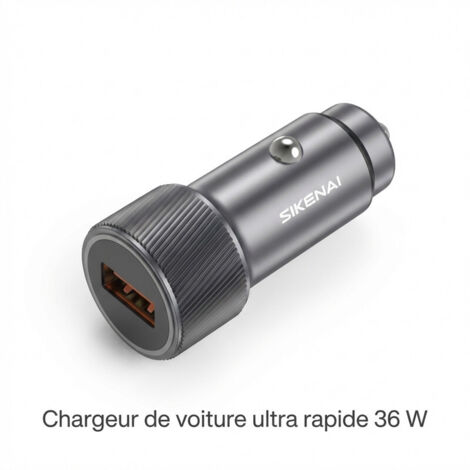 Allume Cigare USB-SIKENAI - 1 Ports Charge Rapide Chargeur Voiture (1/4)