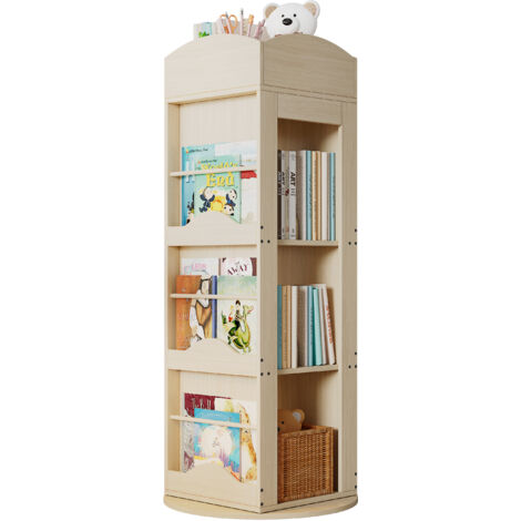 Bibliothèque pour enfants rotation à 360 degrés 4 couches 6363142cm (1/5)