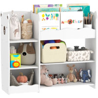 Bibliothèque pour enfants-support de rangement 922979cm blanc