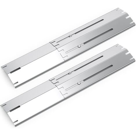 Plaque chauffante universelle 34-53,3 cm réglable - Remplacement diffuseur chaleur gril gaz - Acier inoxydable - Compatible plupart modèles