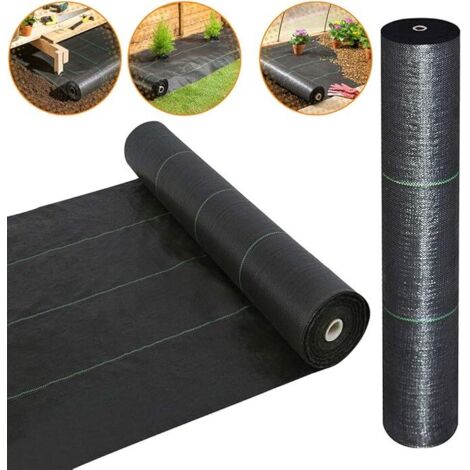 toile de paillage bache anti mauvaise herbe paillage jardin toiles de paillage toile paillage 10Mx1M (1/5)