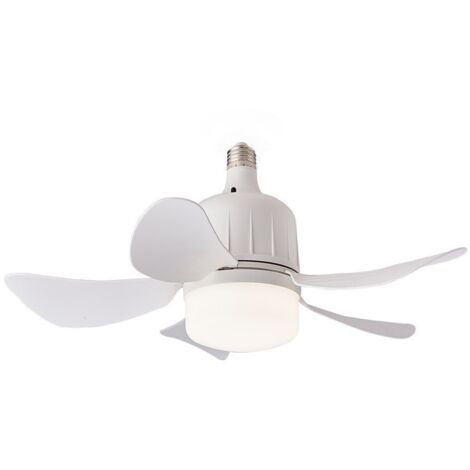 5 Blades E27 LED Ceiling Fan Light Dimmable 3 Color 85 265V Box For Living Room Study Without Remote Control (1/5)