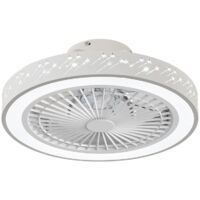 46cm Meteor White Ceiling Fan Light Fixed Wheel 220V Remote APP 3 Speed 3 Color Dimmable Flush Mount Box Magnetic English Manual For Bedroom Living Room Kids