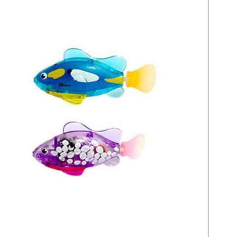 Robot interattivo a forma di pesce per cani e gatti con luce LED, giocattolo magico elettrico ad attivazione ad acqua - 2 pezzi di robot interattivi a forma di pesce per cani/gatti (2 pezzi) (1/3)