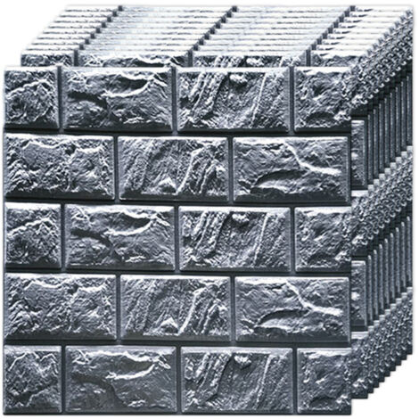 Set di 10 pannelli murali 3D, copertura di 30 cm, carta da parati autoadesiva stampabile con pannelli murali in schiuma PE impermeabile, facili da applicare e rimuovere per la decorazione di pareti in (1/5)