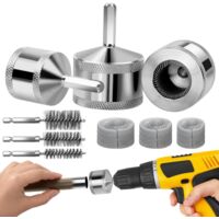 Kit Pulitore per Tubi in Rame da Trapano (1/2", 3/4", 1") - Spazzola Metallica Sverniciatore Rapido con Lame Sostituibili - Speciale Saldatura Idraulica & HVAC