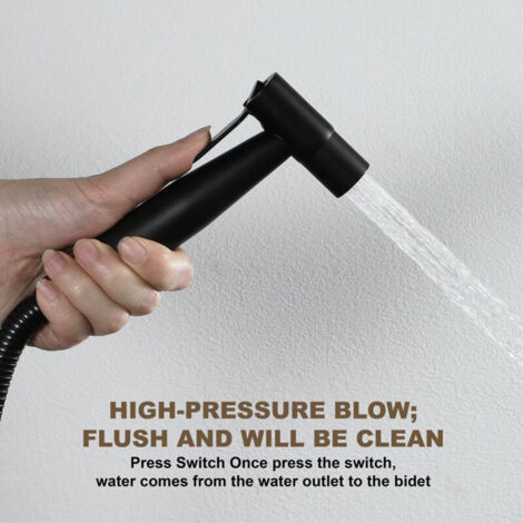 Bidé Portátil Con Acero Inoxidable – Cabezal Ducha, Adaptador En T Y Manguera 7/8″ – Higiene Fácil
