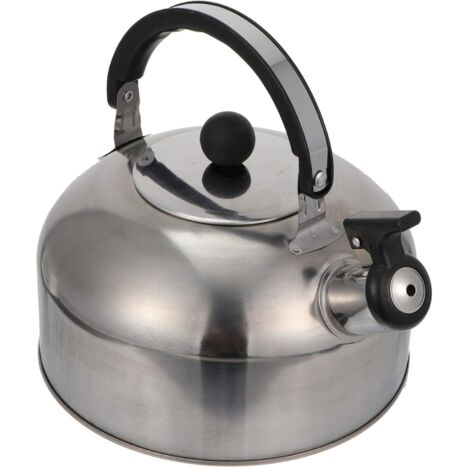 Hervidor silbante, tetera, hervidor silbante, hervidor silbante de acero inoxidable, tetera de inducción, cafetera, hervidor silbante para estufa de gas, uso en interiores, senderismo, picnic, camping (1/5)