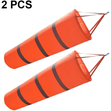 Manga de viento de dos piezas con reflector, manga de viento con reflector, manga de viento aeroportuaria con reflector, adecuada para aeropuertos, emplazamientos industriales, meteorología y agricult