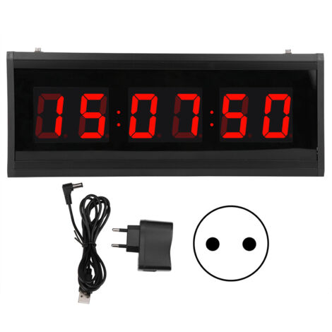 Reloj eléctrico digital LED moderno para el hogar, con calendario perpetuo decorativo, 100-240V (1/5)
