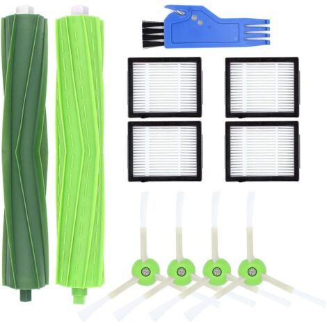 Kit de repuesto de cepillos giratorios, cepillo lateral y filtros HEPA para aspiradora robot iRobot Roomba i7 i7+ / i7 Plus E5 E6 E7 (Paquete B) (1/5)