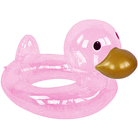 Tubo de bañera con flotadores inflables transparentes para piscina de verano, rellenos de purpurina y confeti para niños y adultos. (1/5)