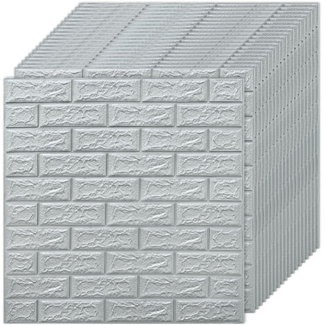 20 paneles de pared 3D, pegatinas de papel pintado autoadhesivas con respaldo de espuma de PE impermeable, fáciles de pegar y despegar para decoración de paredes interiores, decoración del hogar, 4 mm