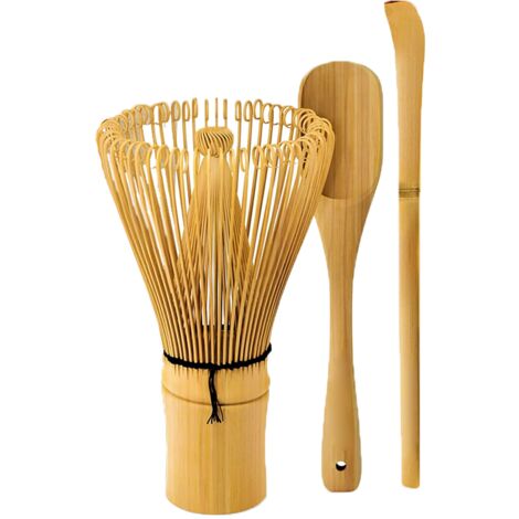 Juego de batidor de matcha: batidor de matcha, cuchara tradicional, cucharilla. Hecho a mano con bambú natural. (1/5)