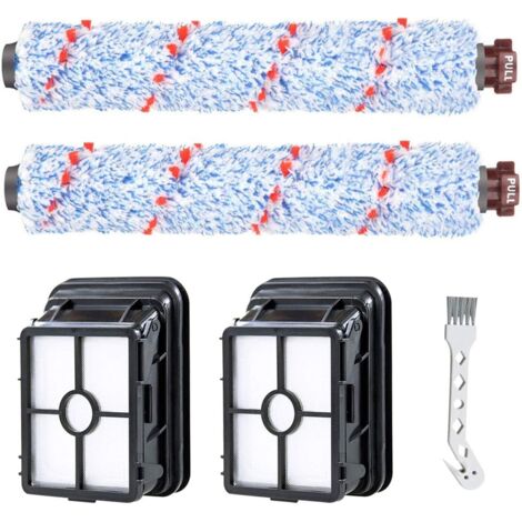 Accesorios de repuesto: 2 cepillos de rodillo multisuperficie + 2 filtros para las series BISSELL Crosswave 17132 y 2225N. (1/5)