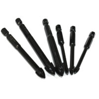 Juego de brocas de diamante de 1 pieza para taladrar y perforar azulejos, hormigón, ladrillo, vidrio, cerámica, madera, metal y piedra, de 4 a 12 mm (diámetro del orificio: 12 mm, negro).