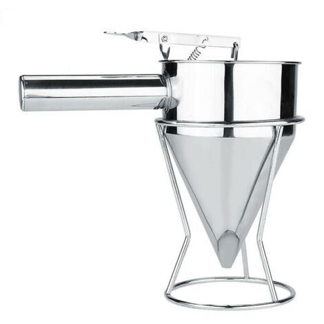 Green Mobility – Entonnoir de cuisine en acier inoxydable – 13 cm – avec support de cuisine (1/4)