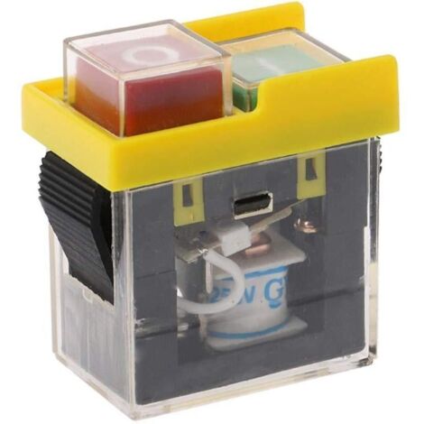 Interrupteur à bouton-poussoir électromagnétique étanche, KJD6, AC 250V 6A, adapté aux outils électriques et aux tronçonneuses. (1/3)
