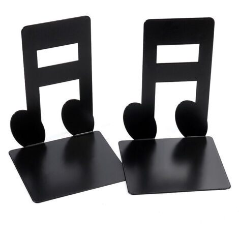 Serre-livres en métal sur le thème de la musique, un objet de décoration original pour la maison, adapté aux enfants et aux mélomanes. (1/4)