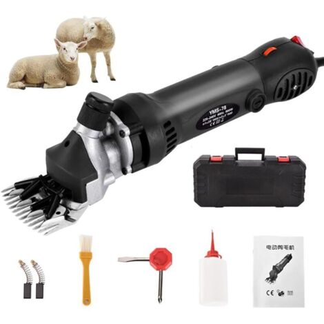 Nettoyeur d'œufs électrique, puissance 900 W, lame de 76 mm, 6 vitesses, 13 lames, 5 accessoires, convient au nettoyage des œufs, des alpagas et des chèvres. (1/5)