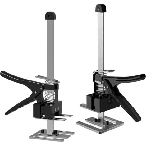 Ensemble de 2 lève-meubles pour plaques de plâtre, support télescopique réglable de 29 cm, capacité de charge de 240 kg. Convient pour les sols, les fenêtres, les armoires et les échelles. (1/5)